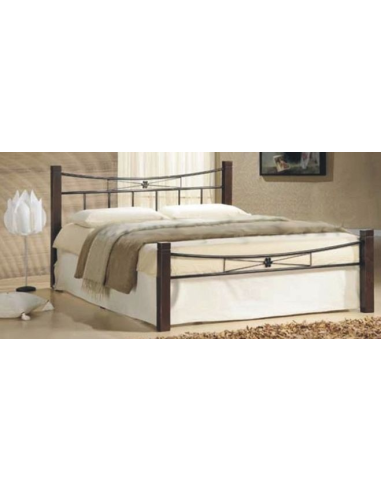 TK PAULA 140 kovová manželská postel s lamelovým roštom