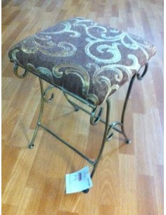 Kovová dekoračná stolička taburet M-046