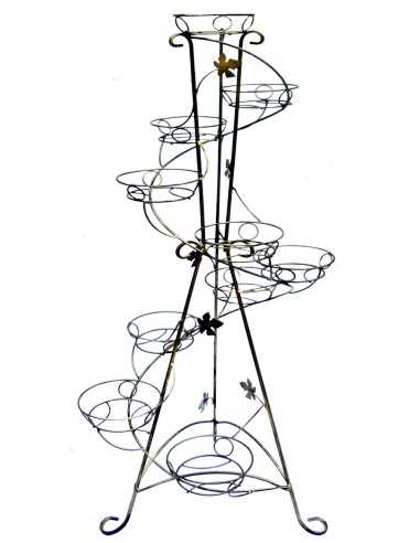 Kovový stojan na kvety vežovitý spiral 10 W-014
